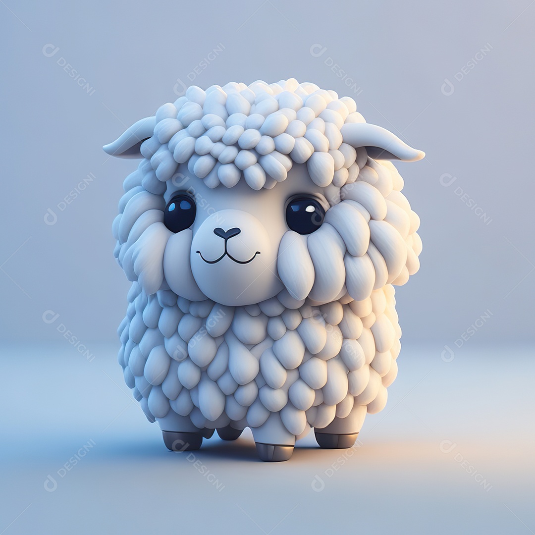 Desenho realista de ovelha