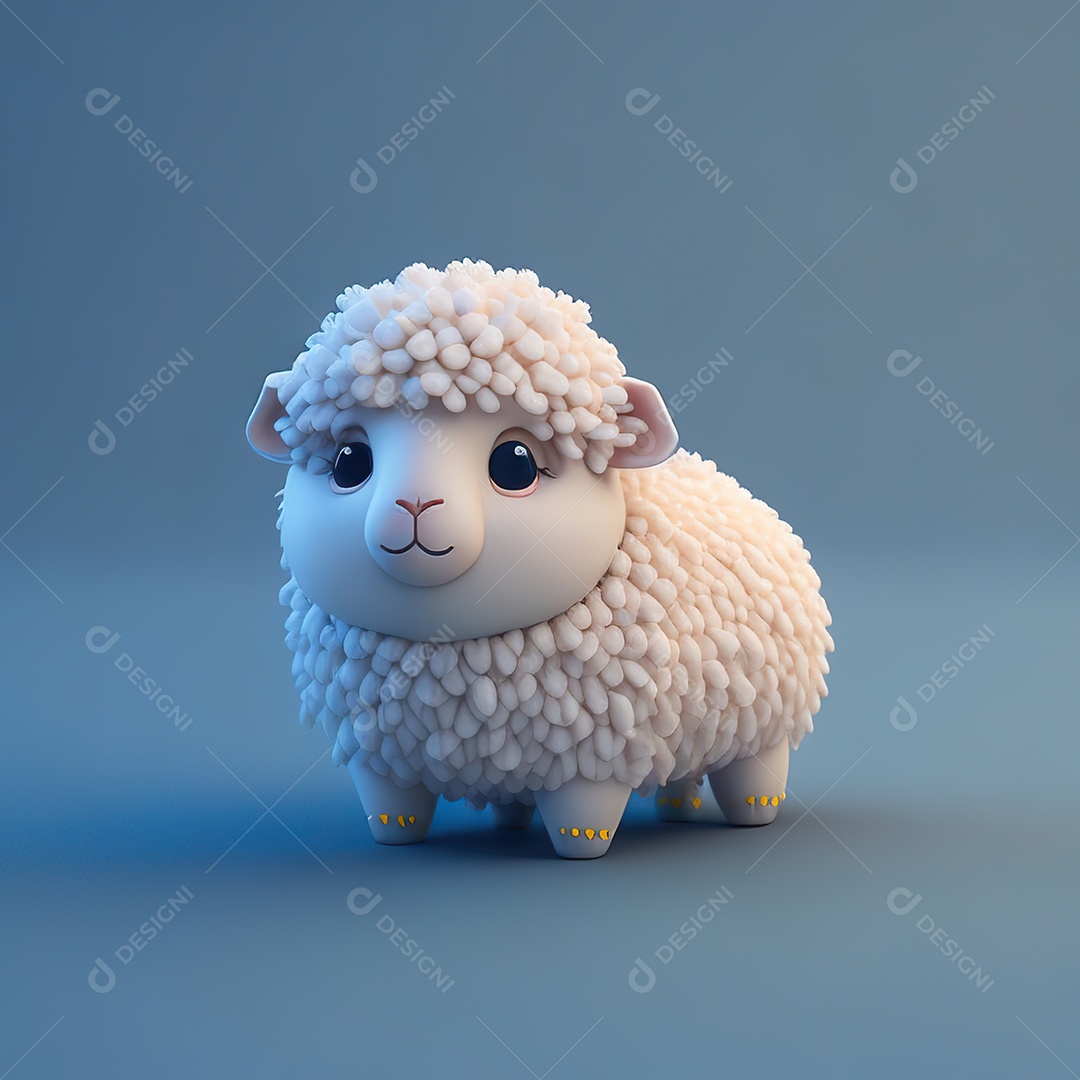 Desenho realista de ovelha