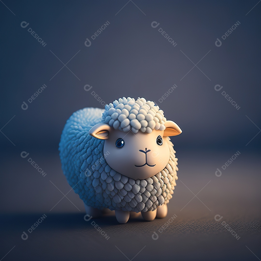 Desenho realista de ovelha