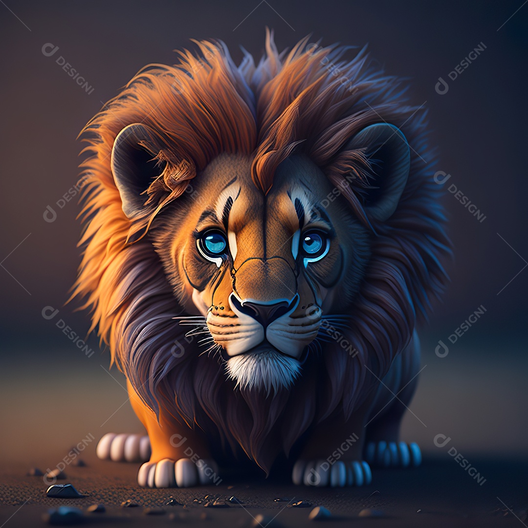 Desenho realista de tigre fofinho