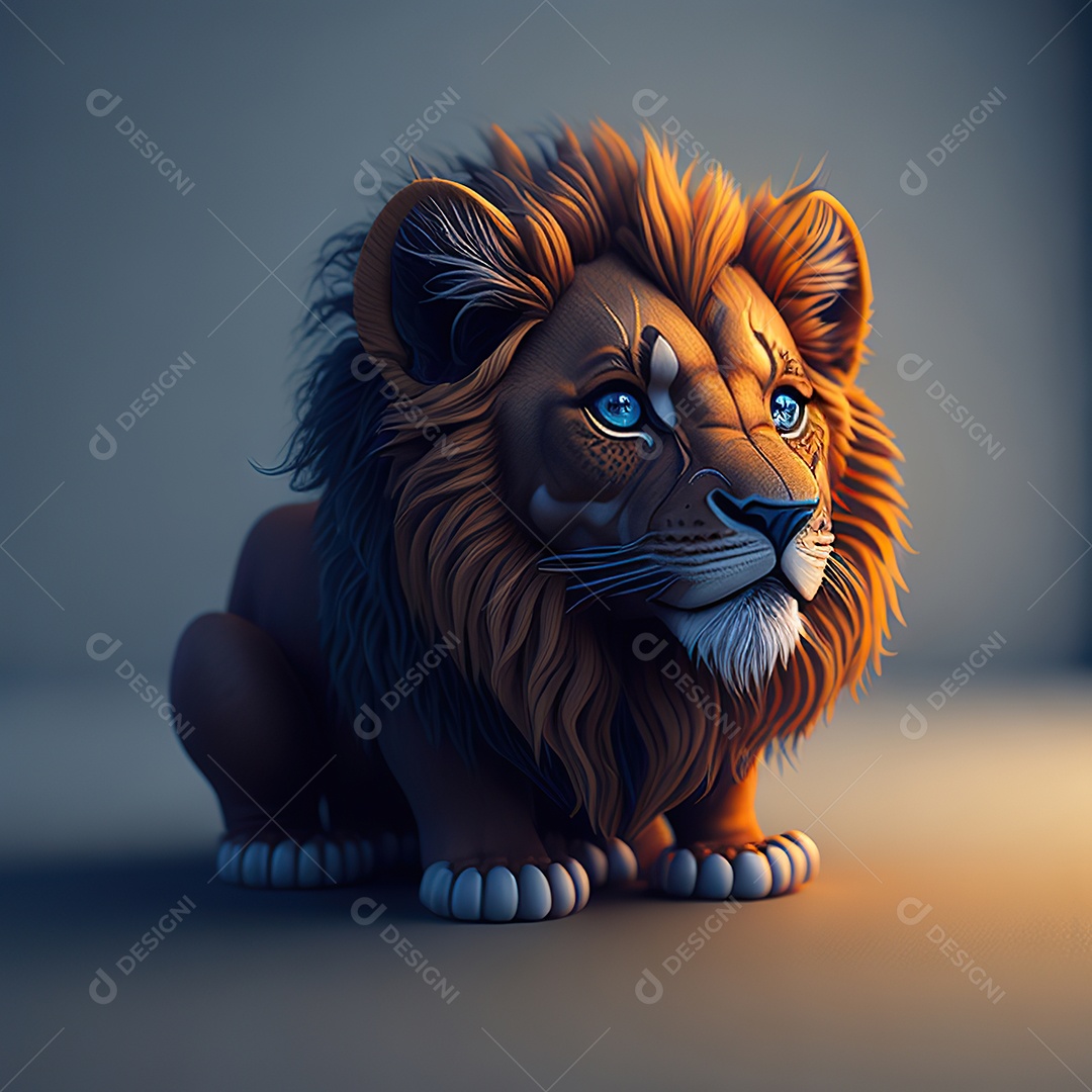 Desenho realista de tigre fofinho