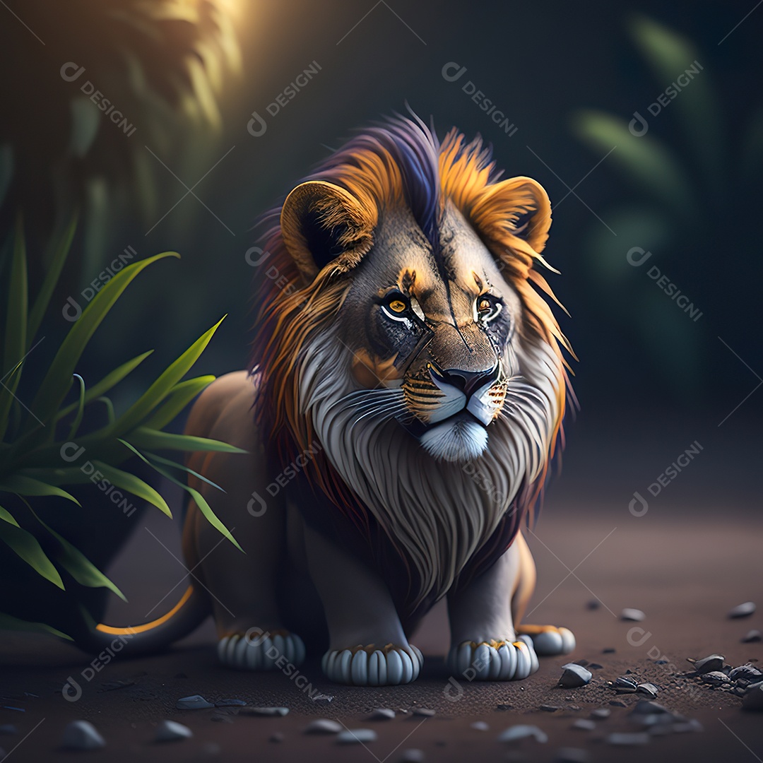 Desenho realista de tigre fofinho