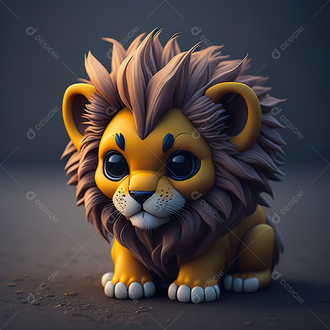 Desenho realista de tigre fofinho