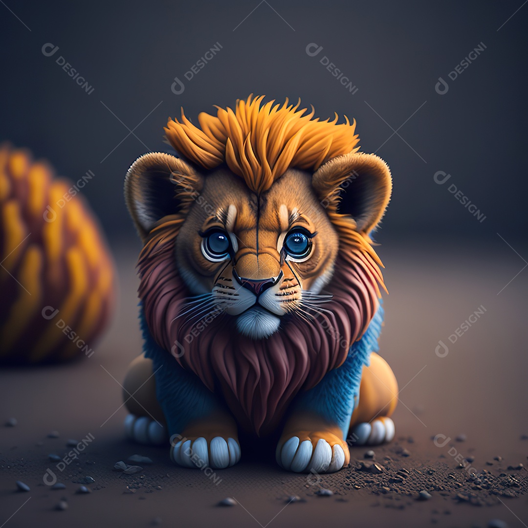 Desenho realista de tigre fofinho