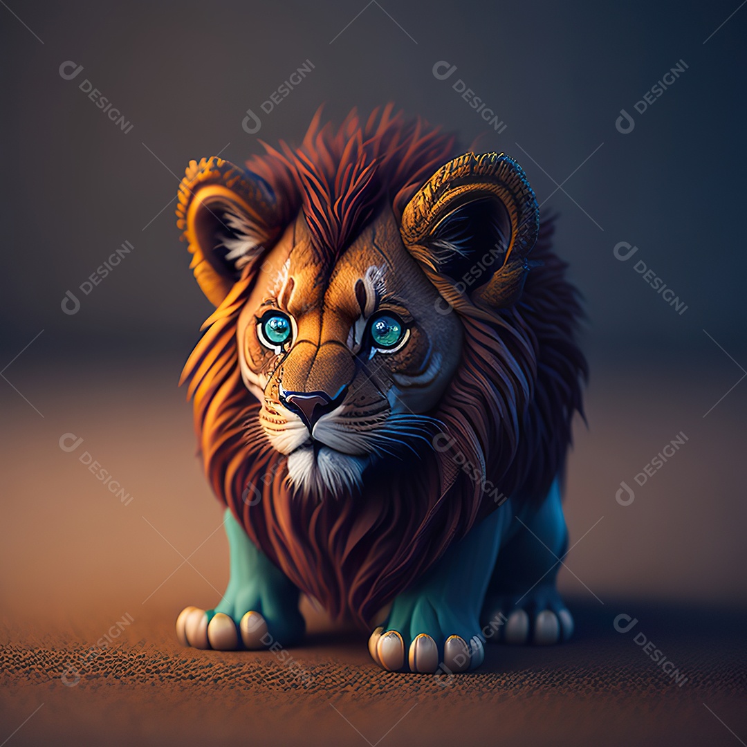 Desenho realista de tigre fofinho