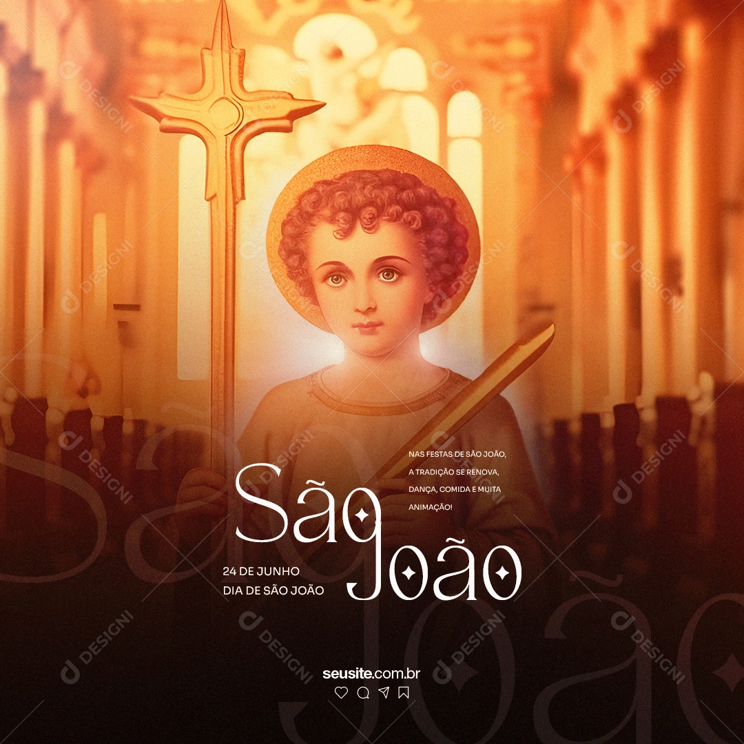 Nas Festas De São João A Tradição Se Renova 24 De Junho Dia De São João Social Media PSD Editável