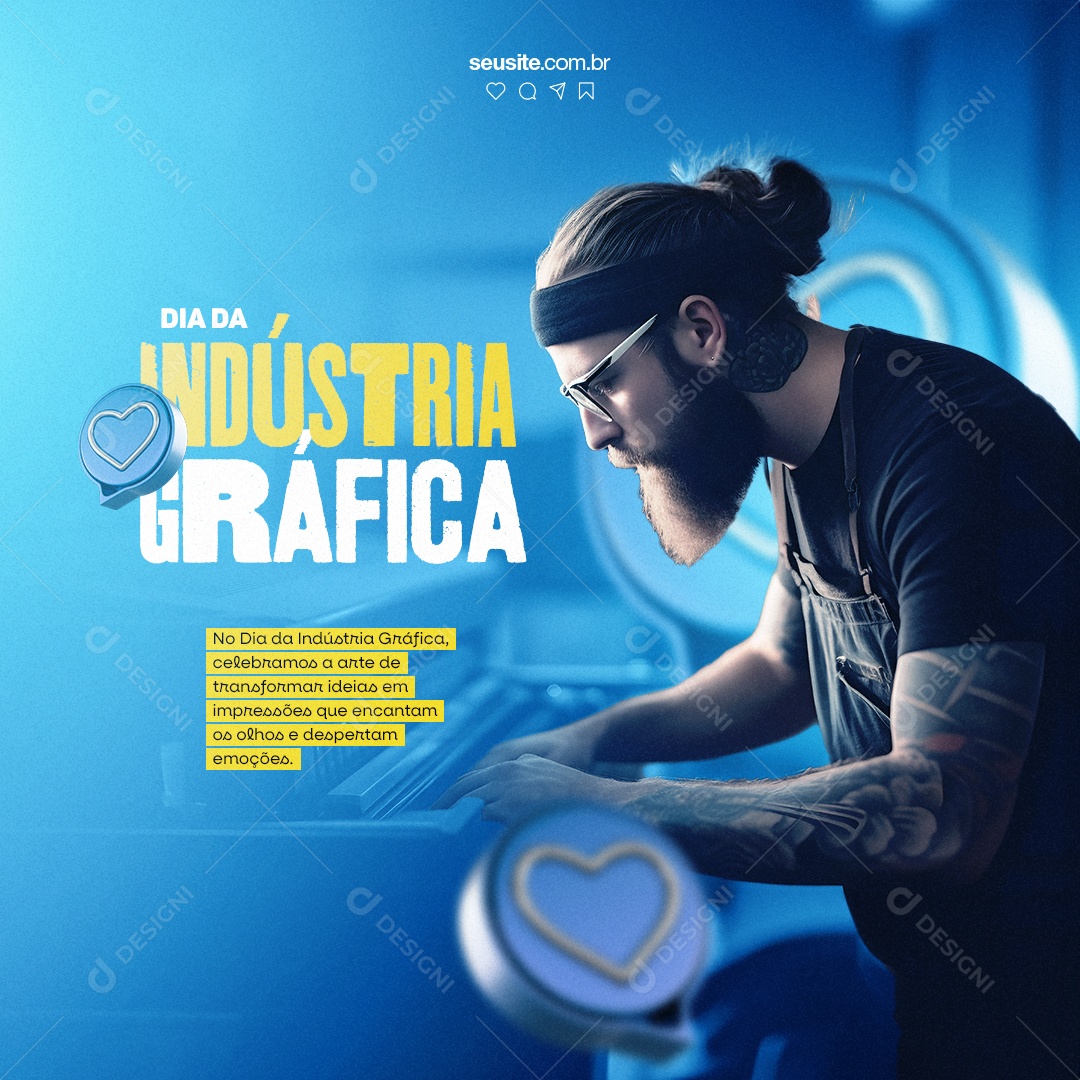 Celebramos A Arte De Transformar Dia Da Indústria Gráfica Social Media PSD Editável