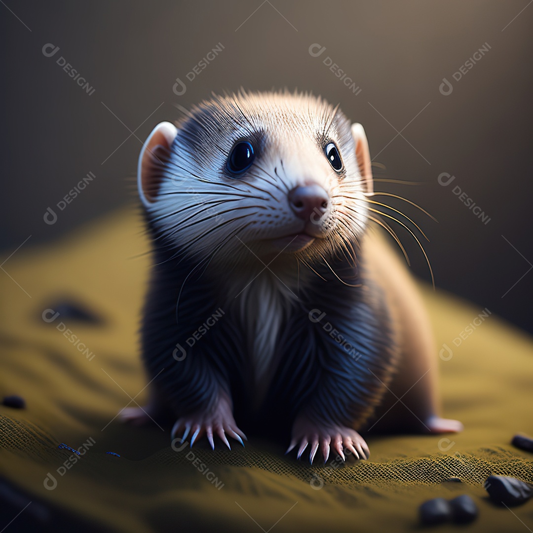 Imagem realista de furão