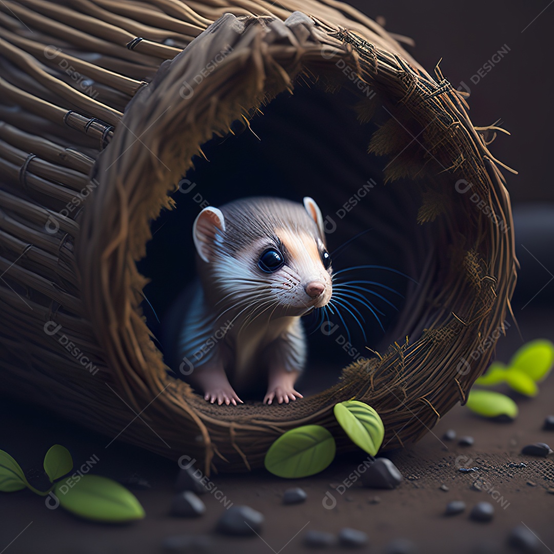 Imagem realista de furão