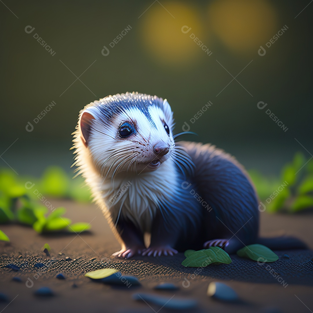 Imagem realista de furão