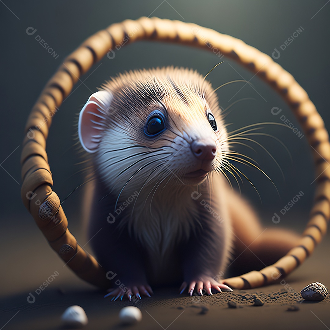 Imagem realista de furão