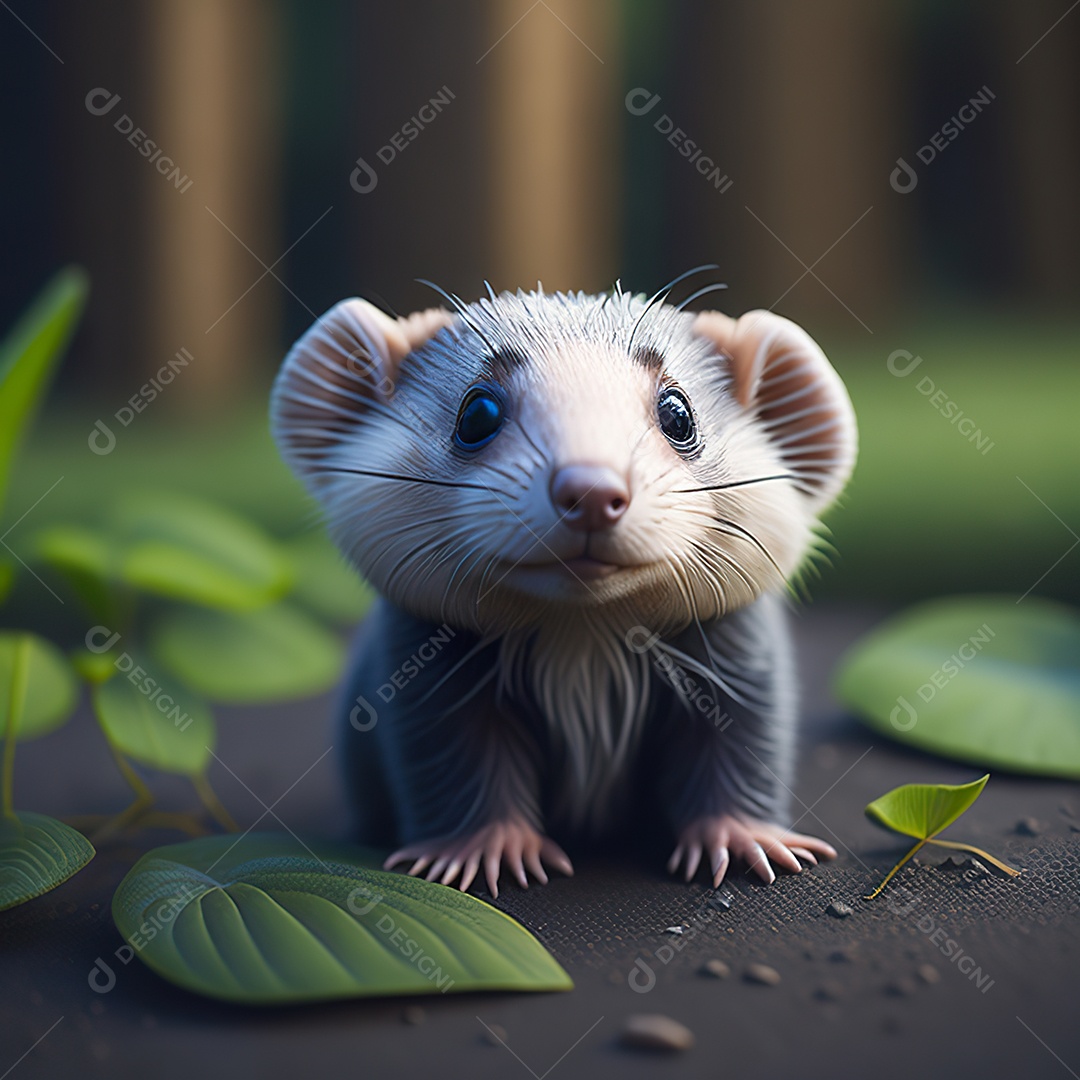 Imagem realista de furão