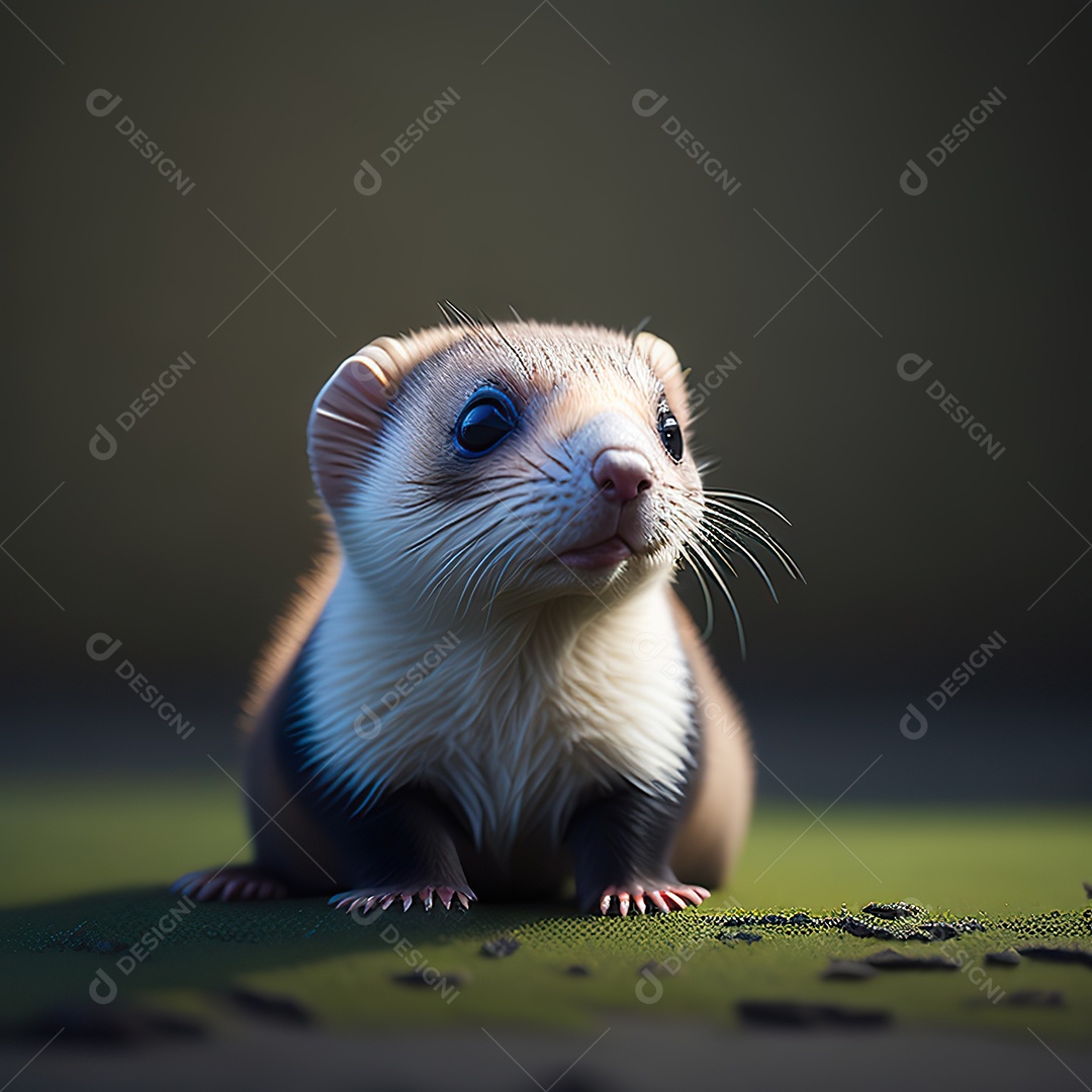 Imagem realista de furão