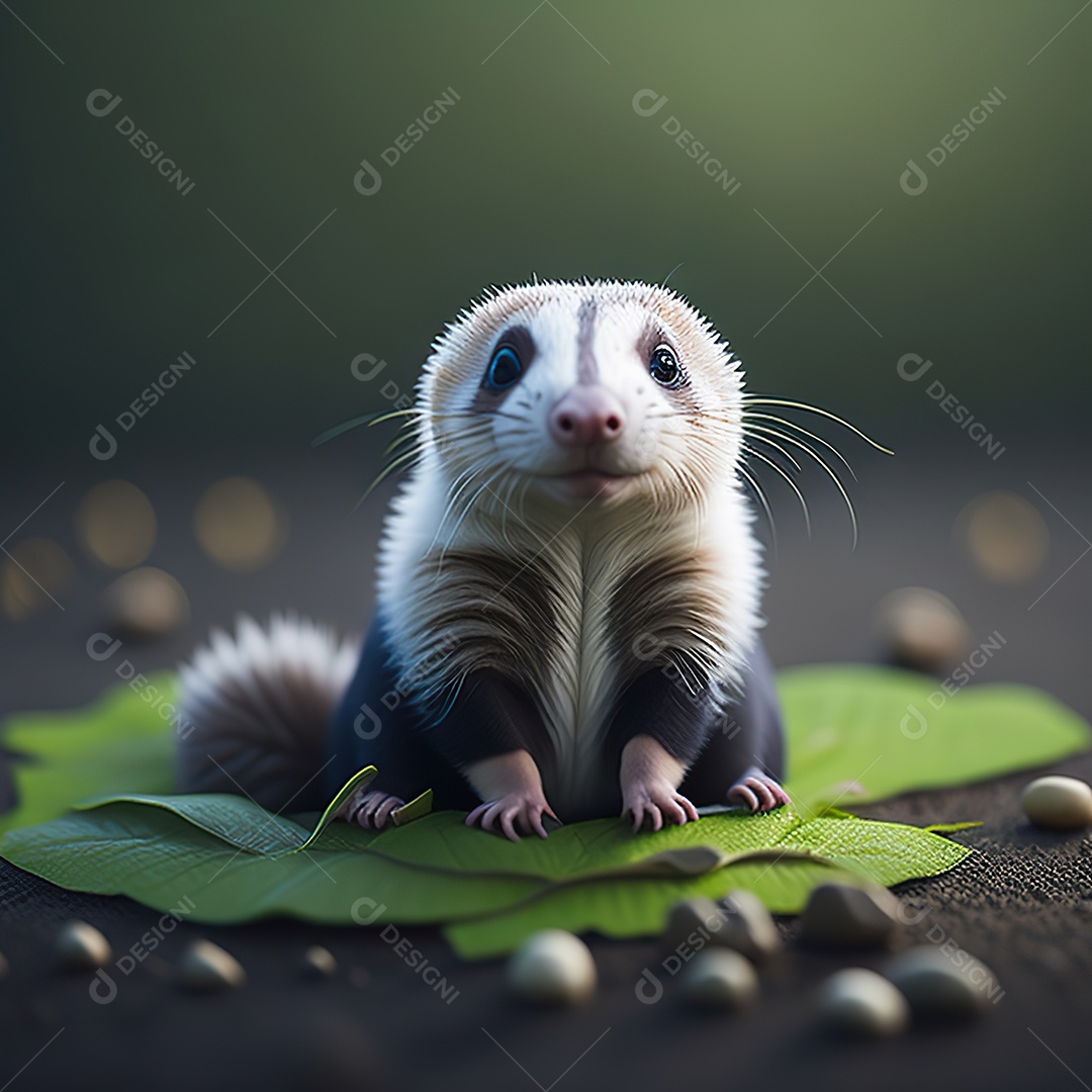 Imagem realista de furão