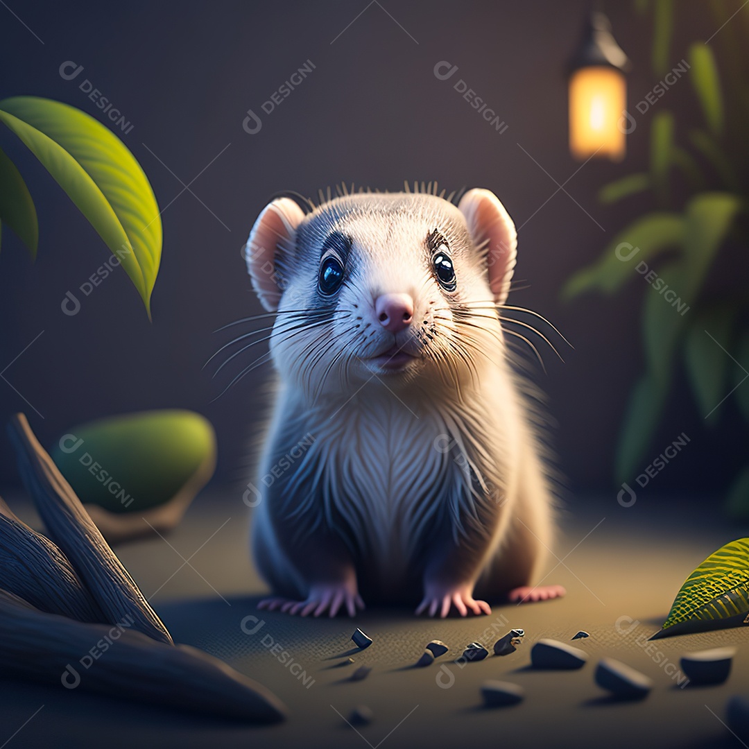 Imagem realista de furão