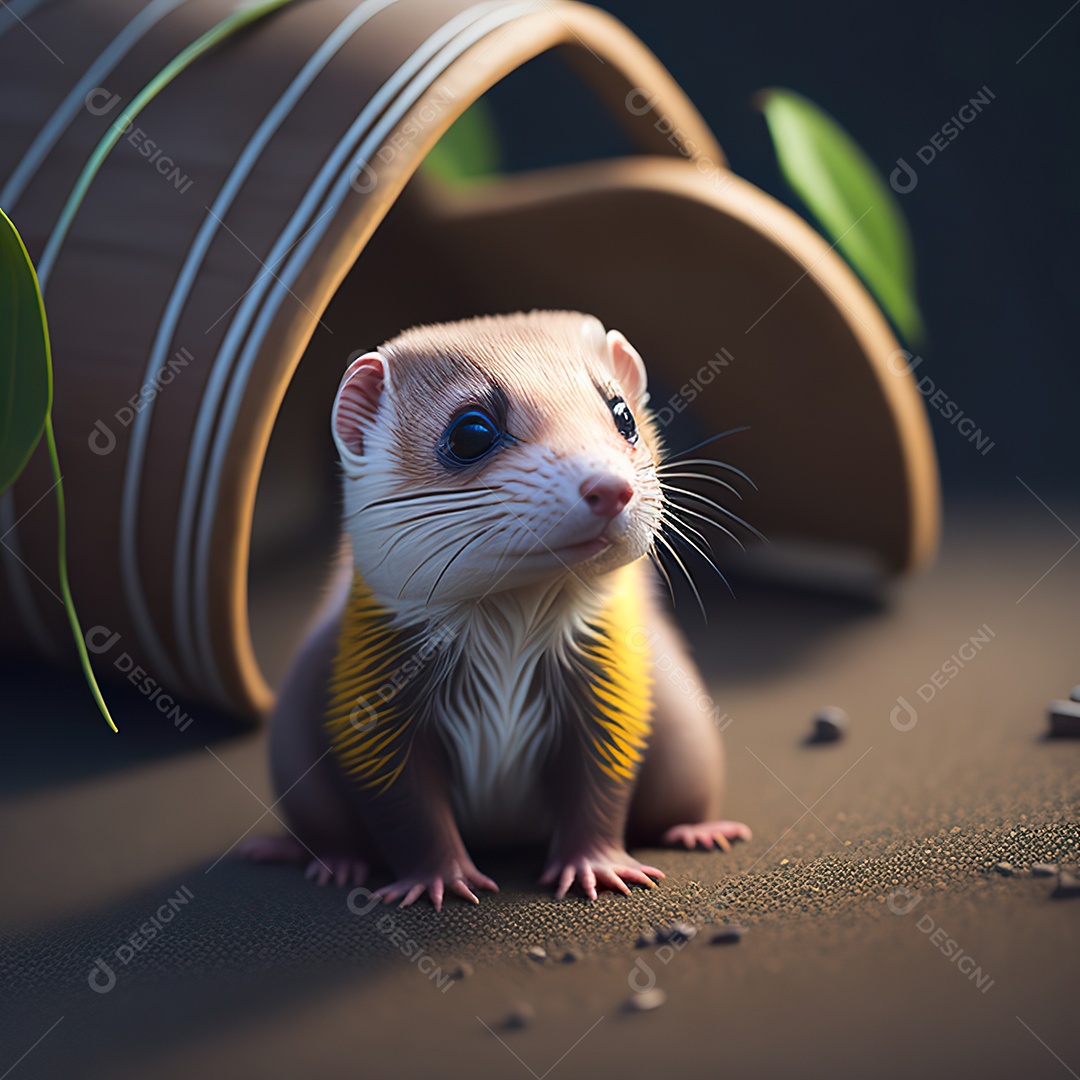 Imagem realista de furão