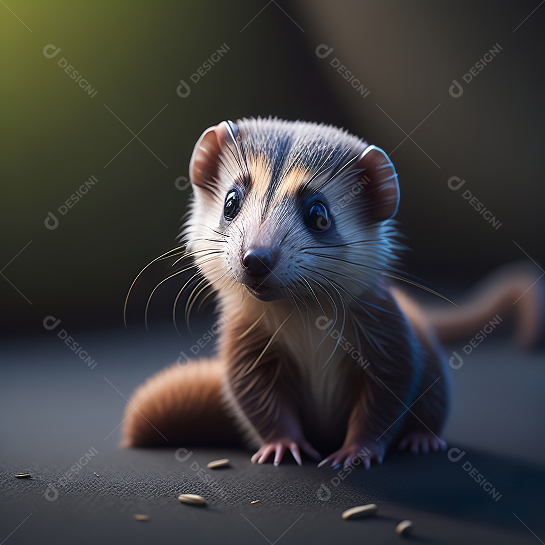 Imagem realista de furão