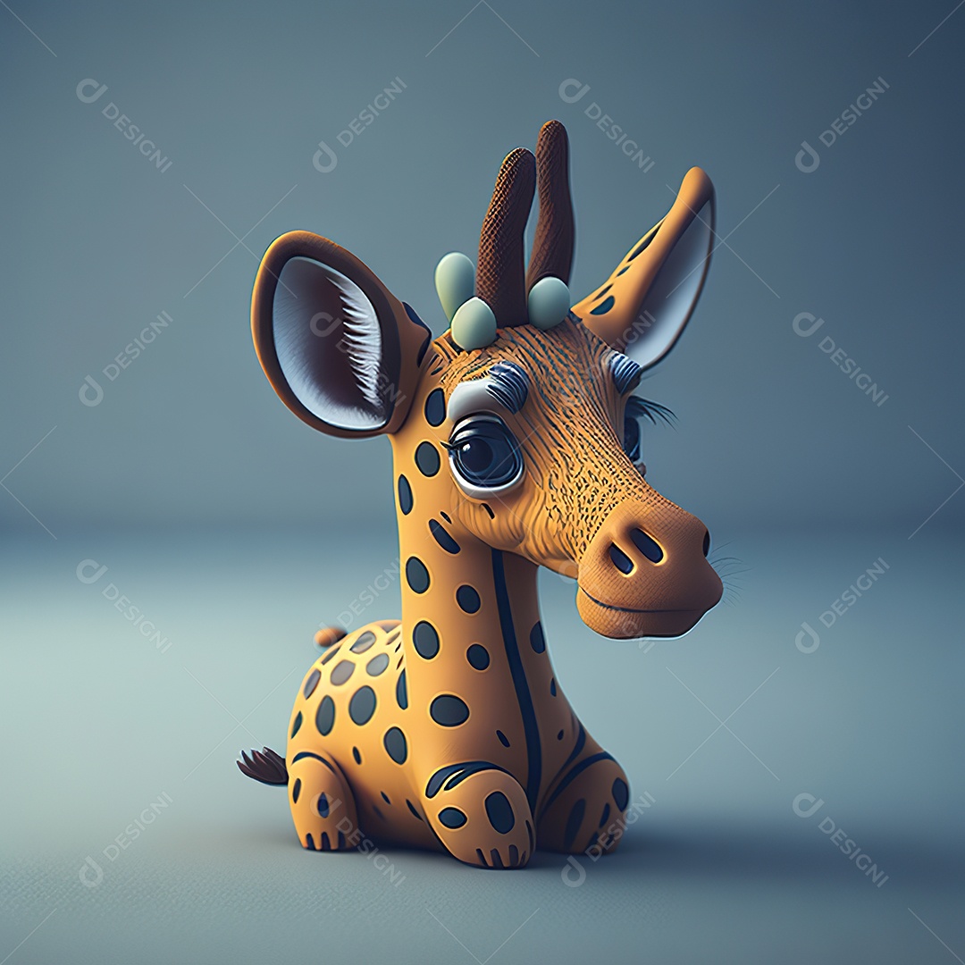 Imagem realista de girafa