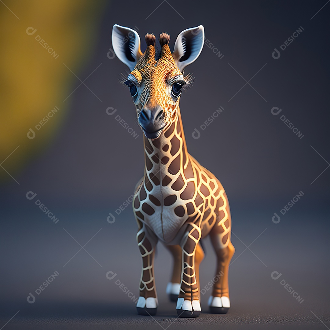 Imagem realista de girafa