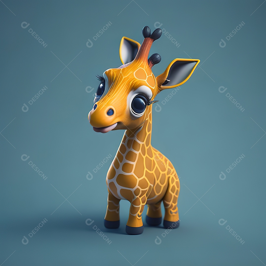 Imagem realista de girafa