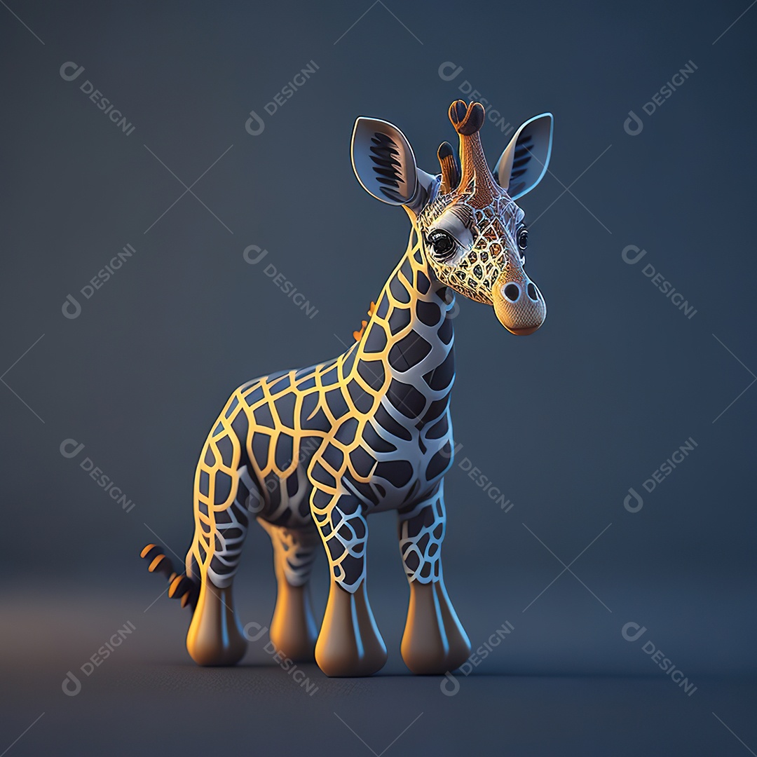 Imagem realista de girafa