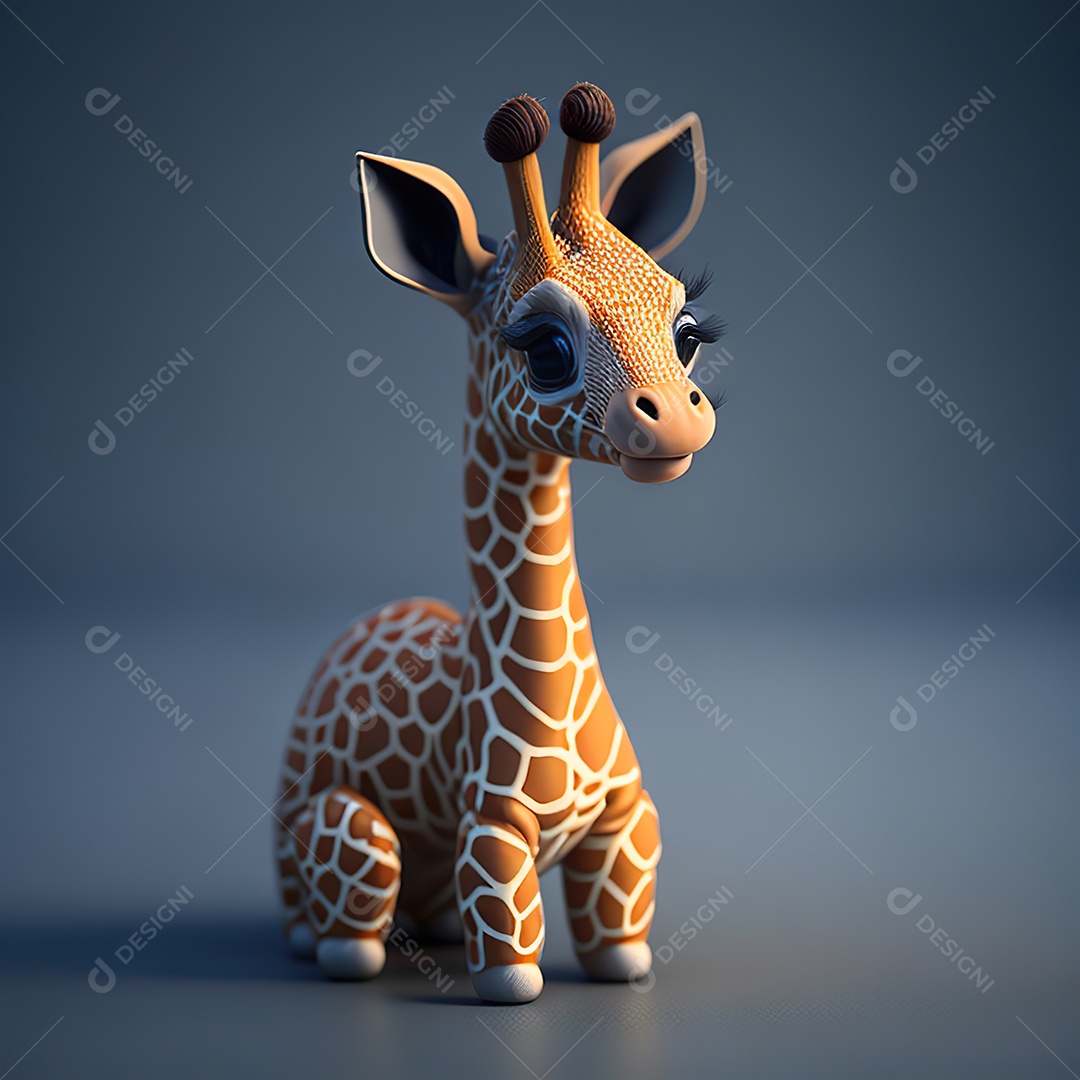 Imagem realista de girafa