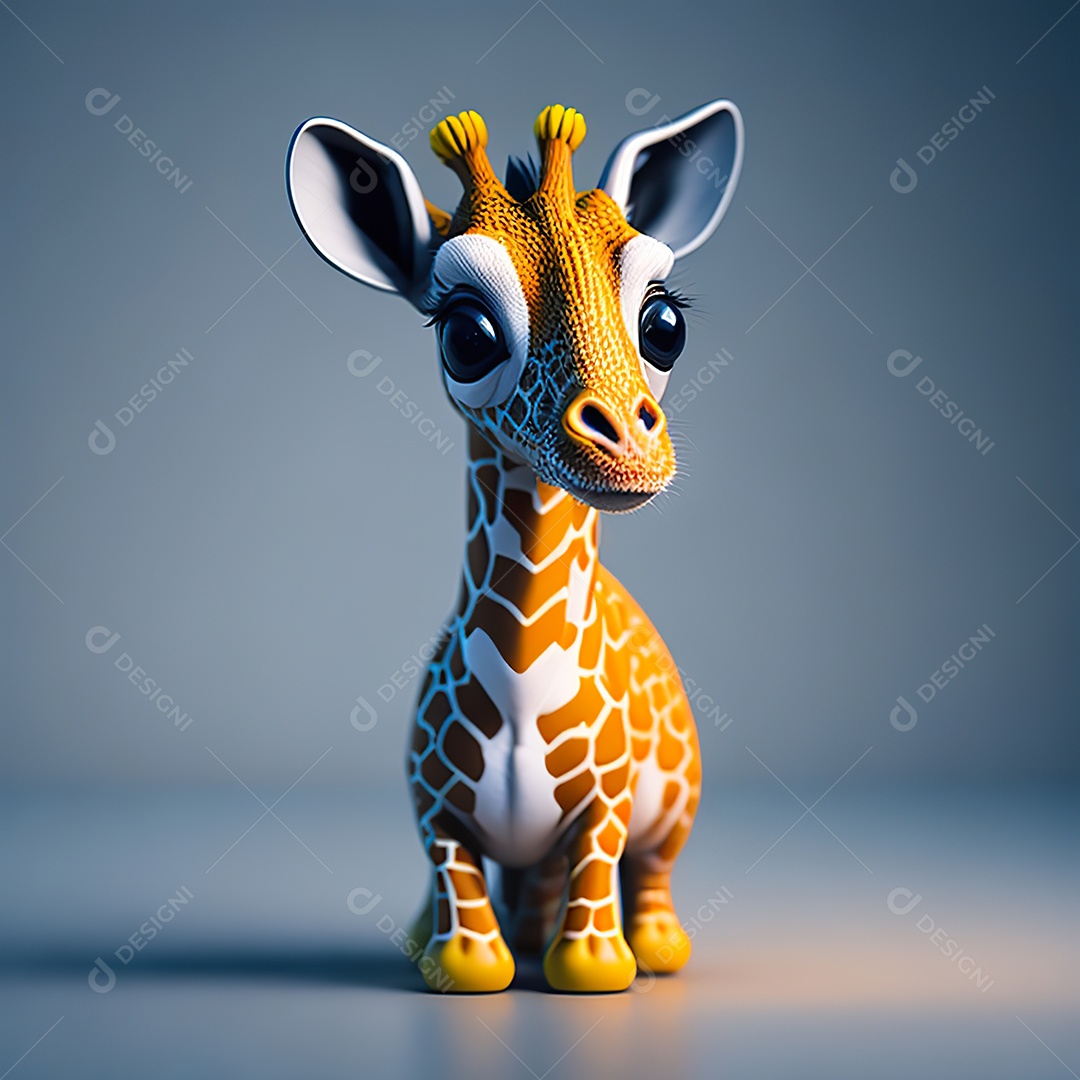 Imagem realista de girafa