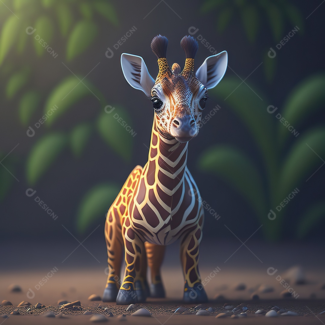 Imagem realista de girafa