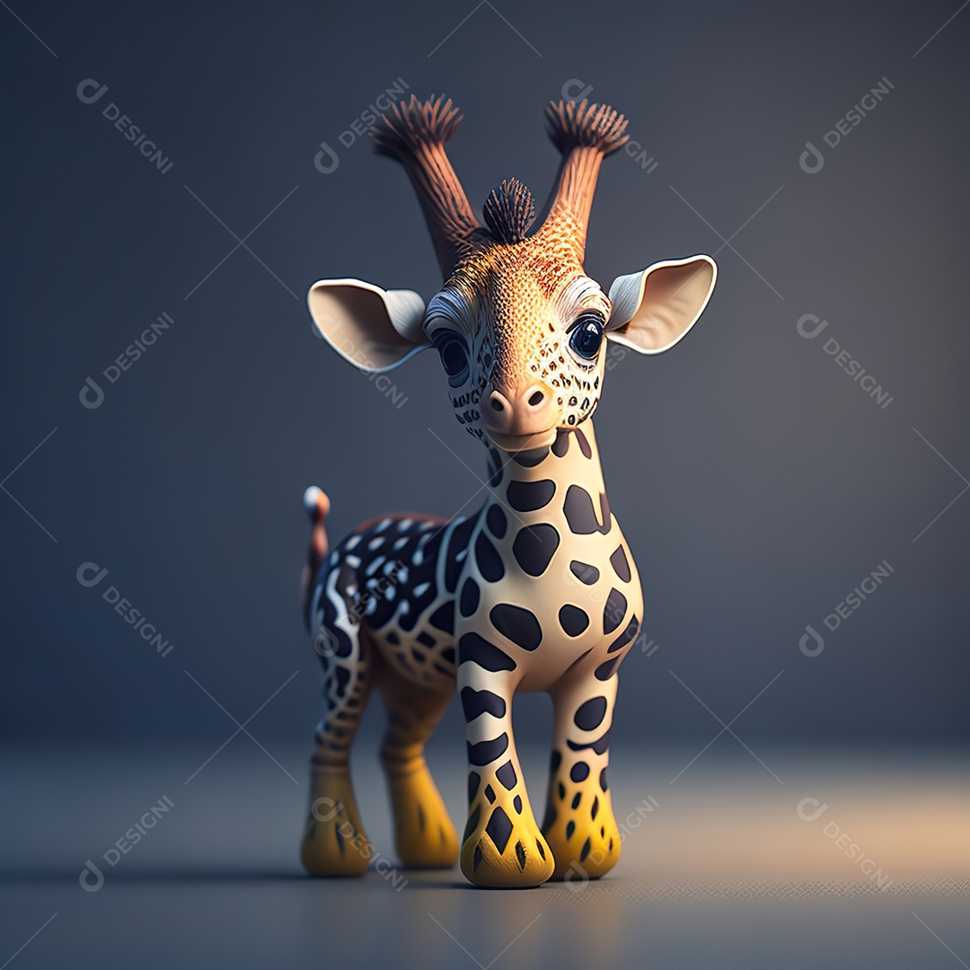 Imagem realista de girafa