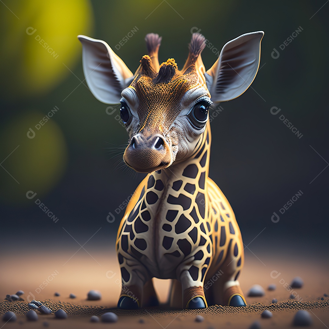 Imagem realista de girafa