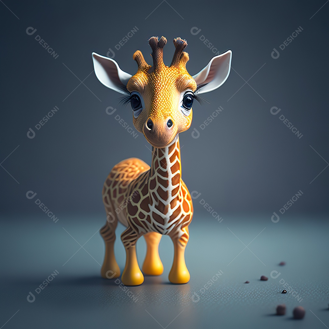 Imagem realista de girafa