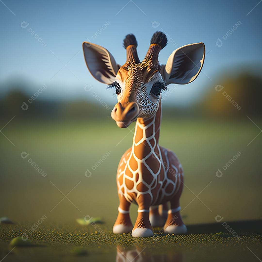 Imagem realista de girafa