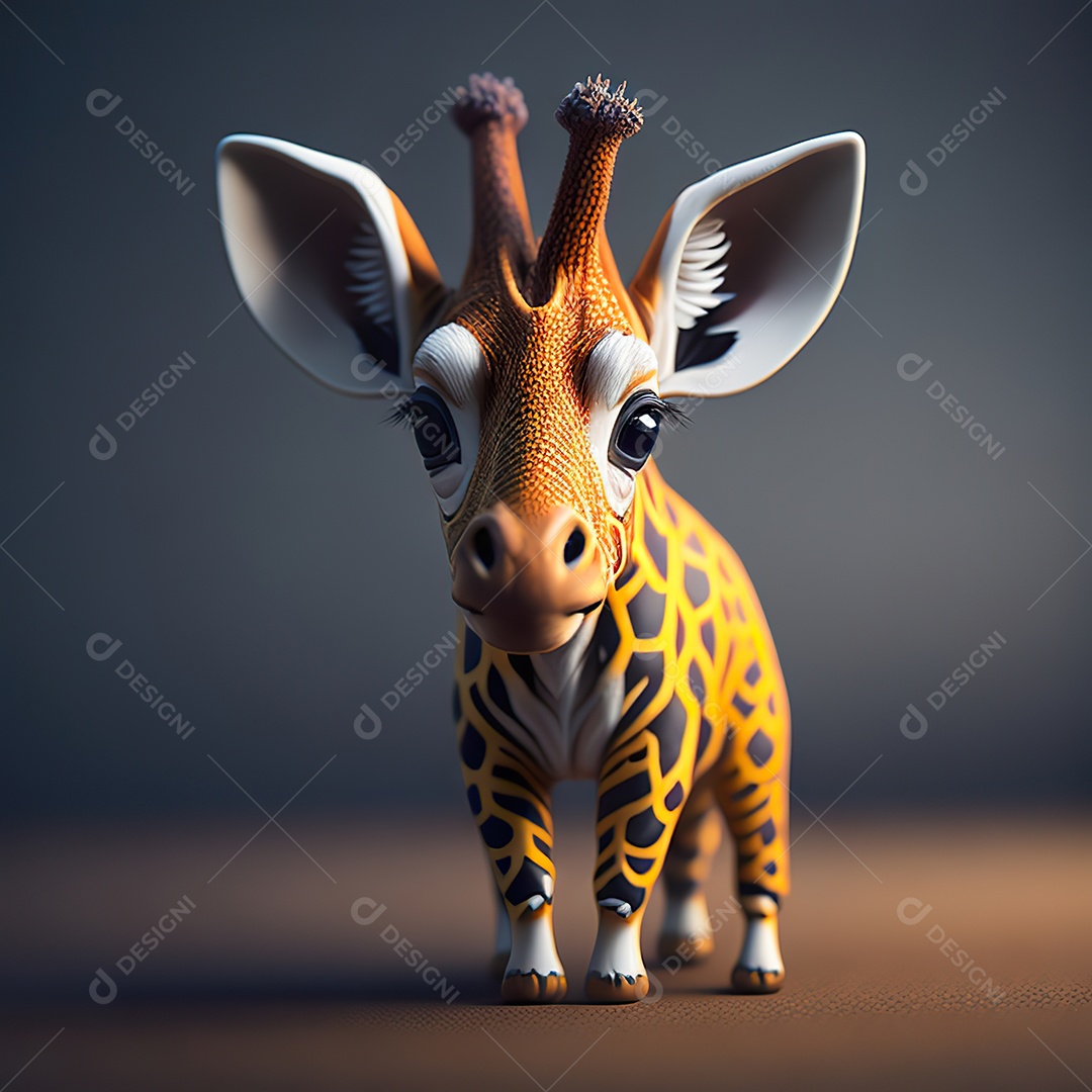 Imagem realista de girafa