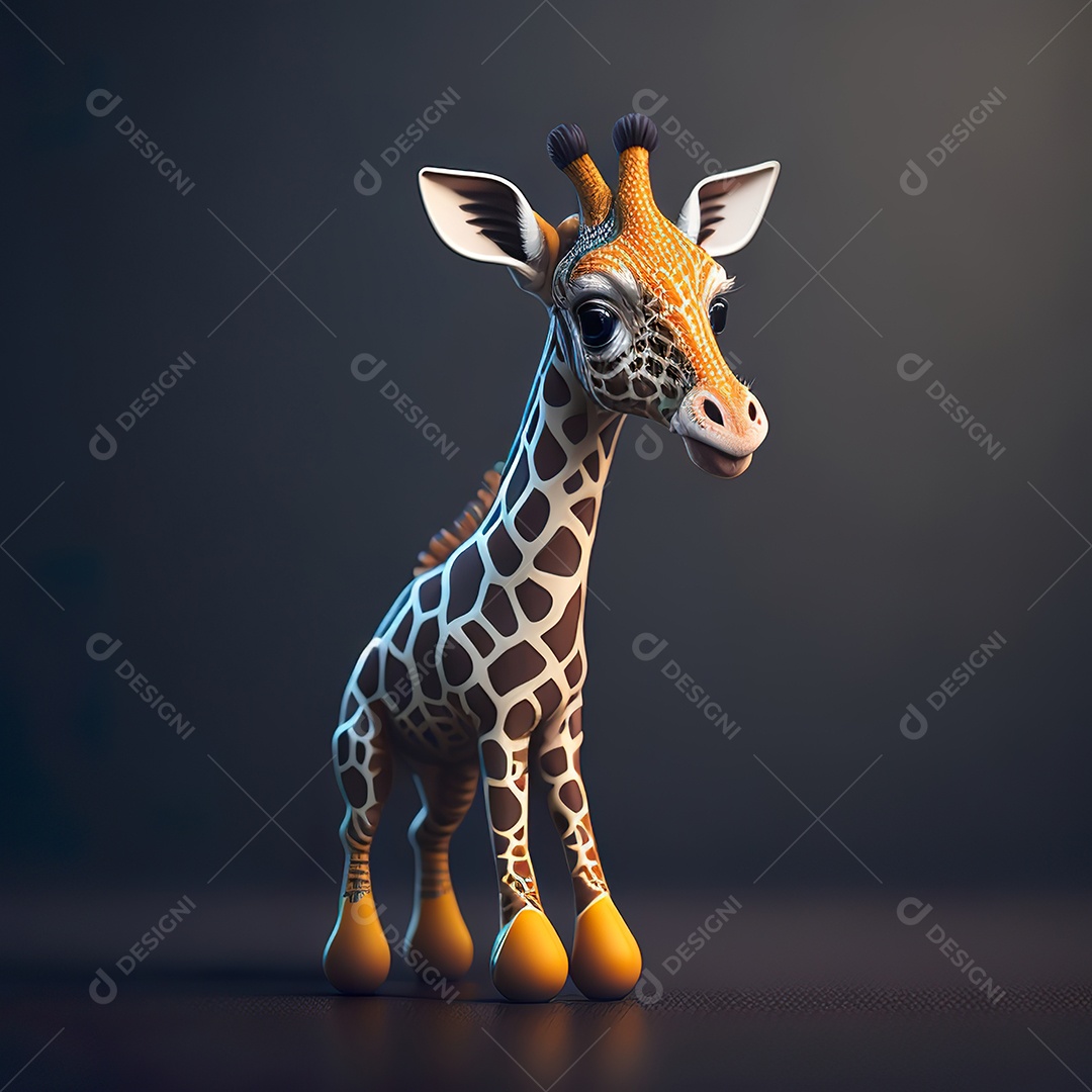 Imagem realista de girafa