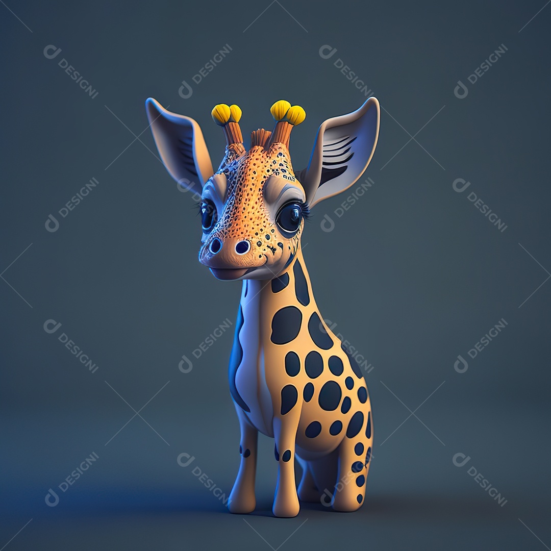 Imagem realista de girafa