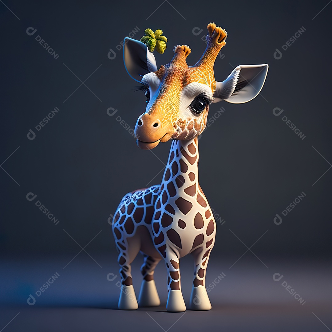 Imagem realista de girafa