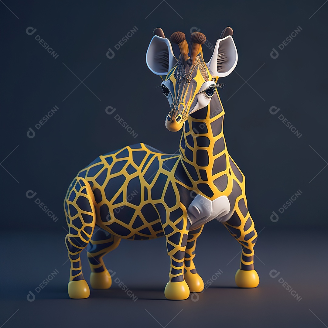 Imagem realista de girafa