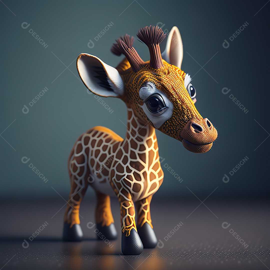 Imagem realista de girafa