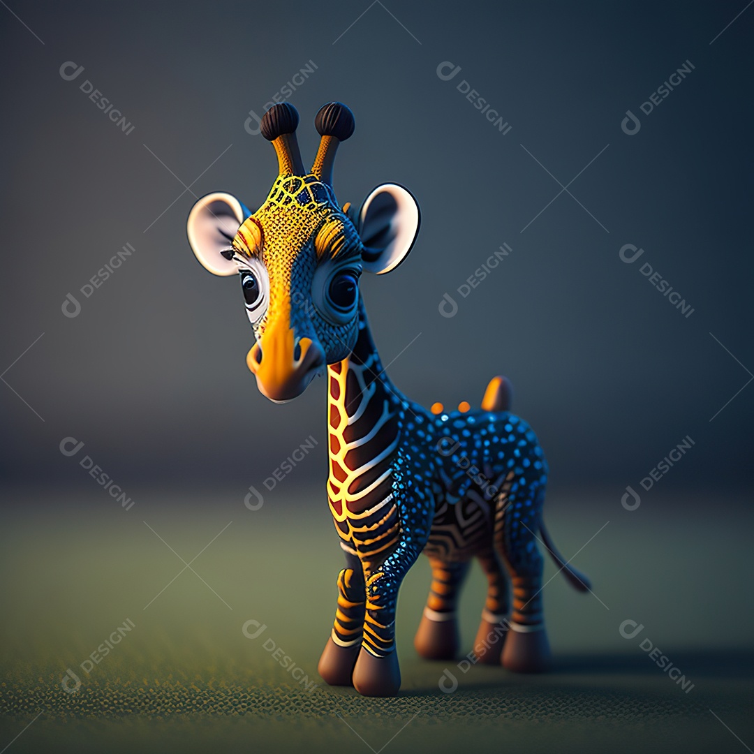 Imagem realista de girafa