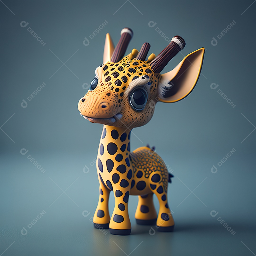 Imagem realista de girafa