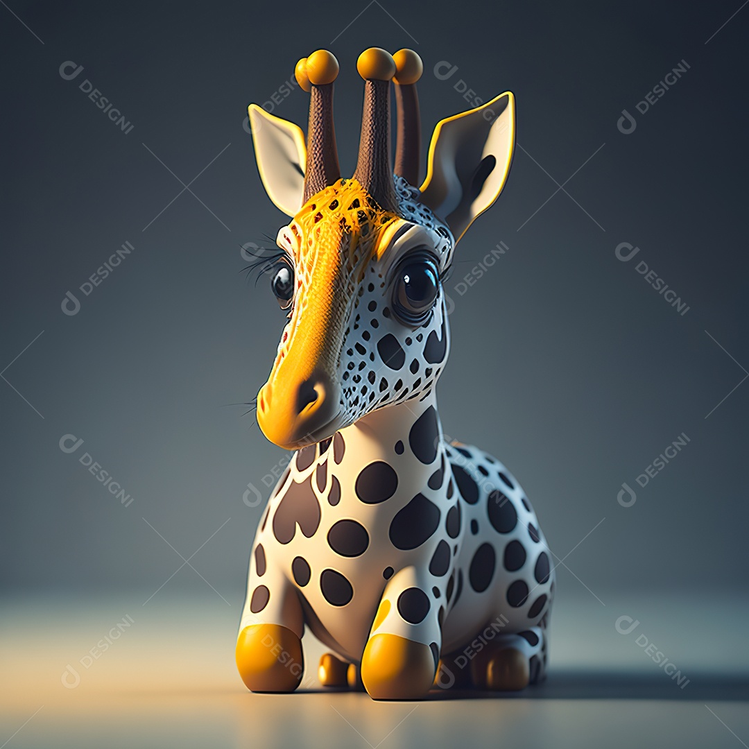 Imagem realista de girafa