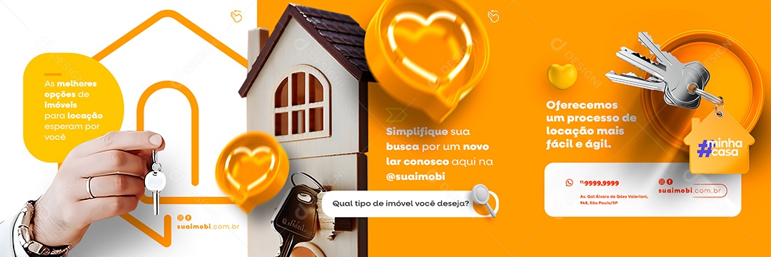 As Melhores Opções De Imóveis Imobiliária Carrossel Social Media PSD Editável