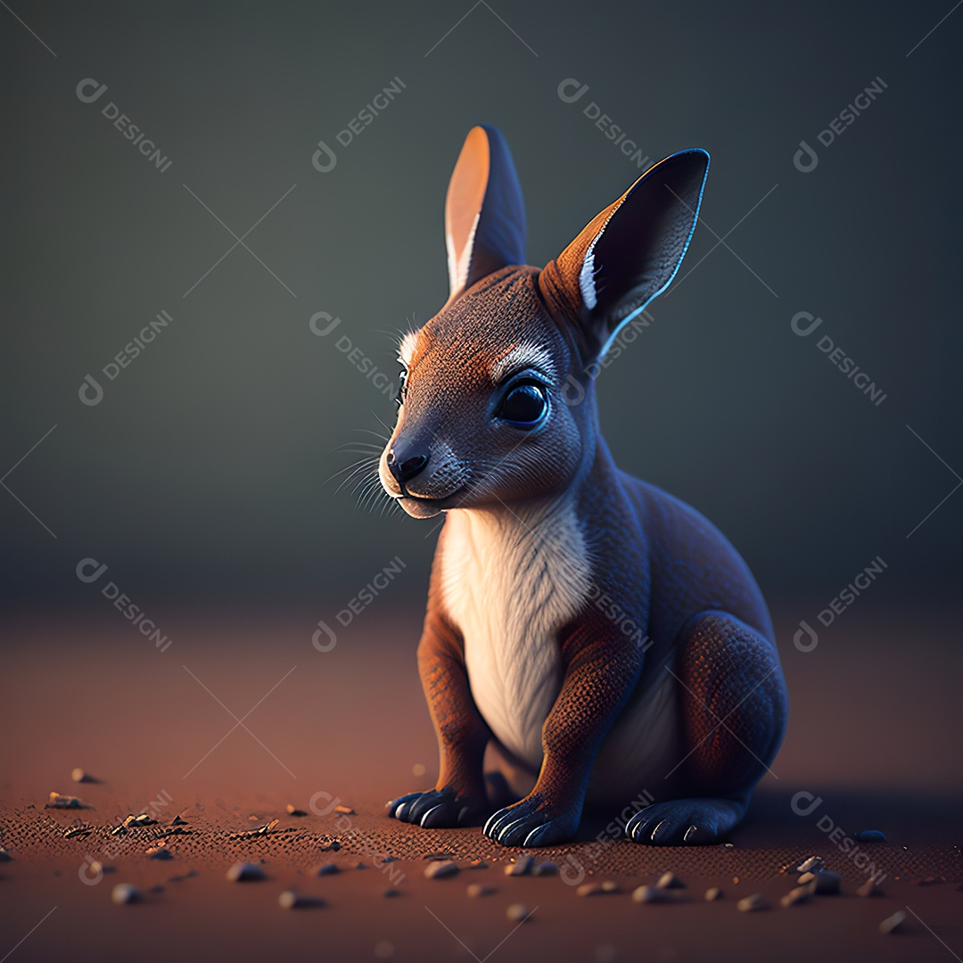 Imagem realista de canguru