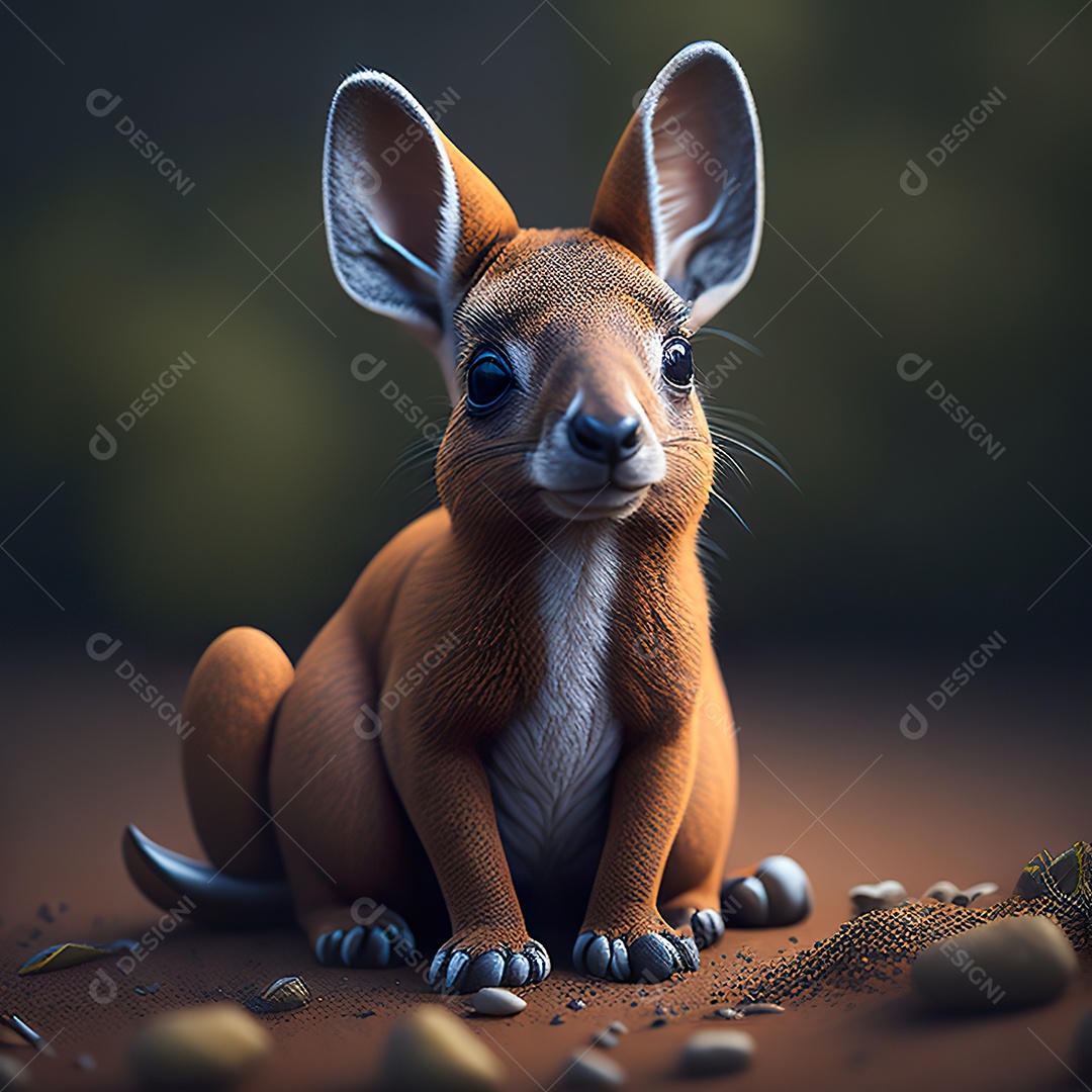 Imagem realista de canguru