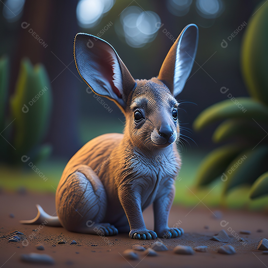 Imagem realista de canguru