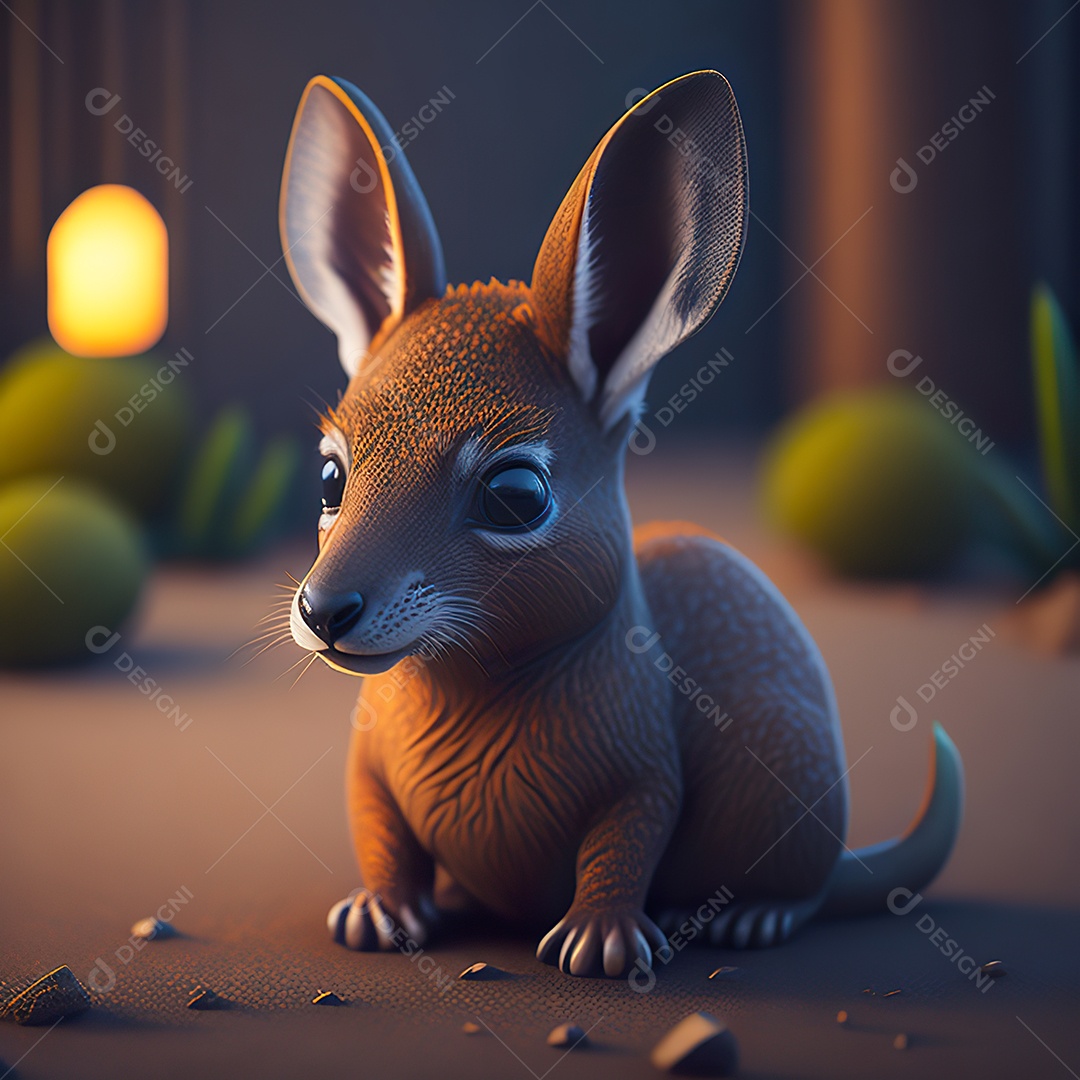 Imagem realista de canguru