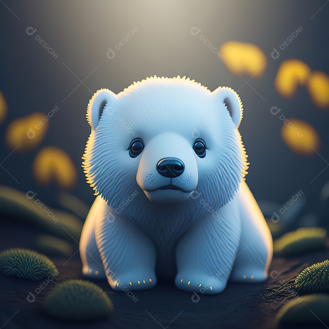 Imagem realista de urso polar