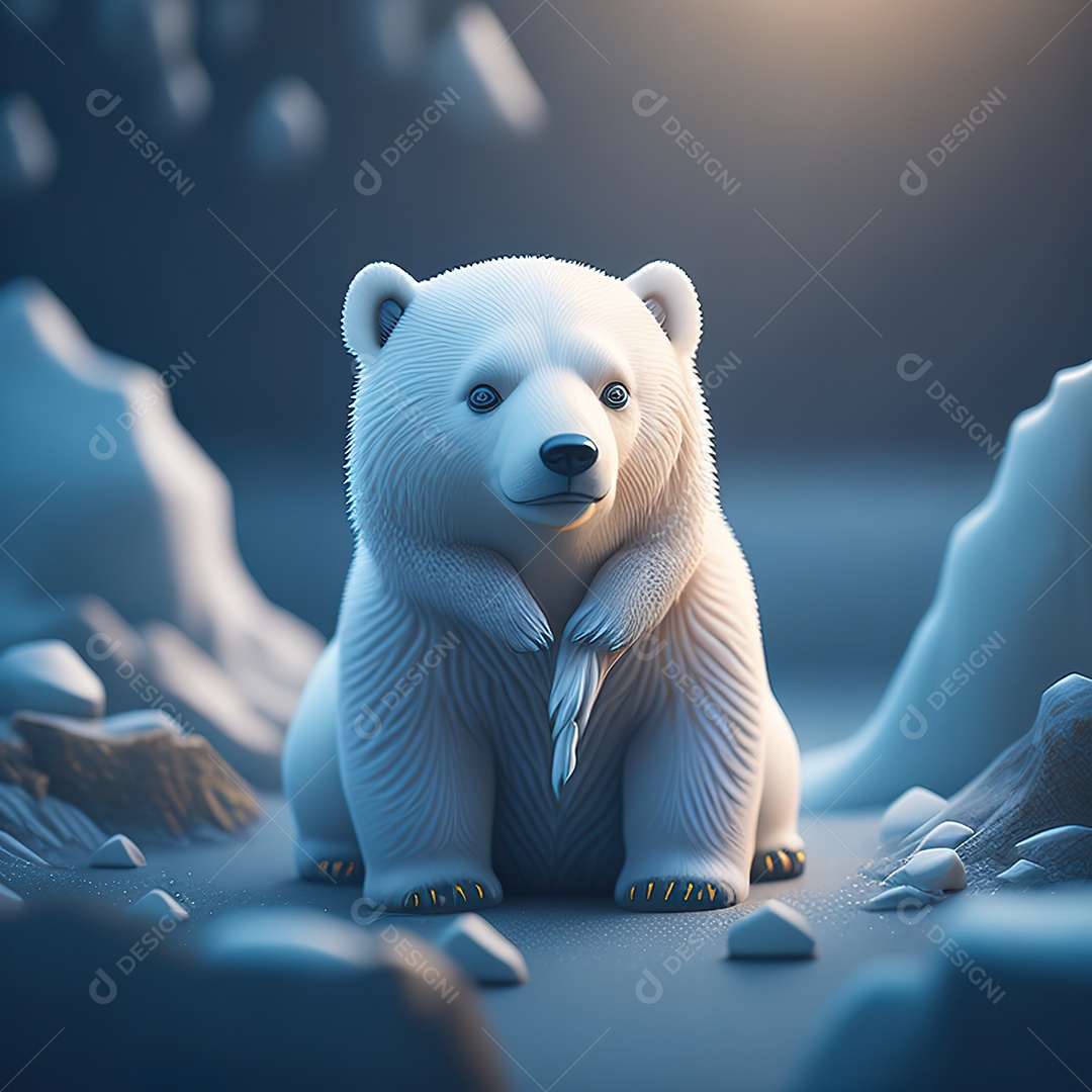 Imagem realista de urso polar