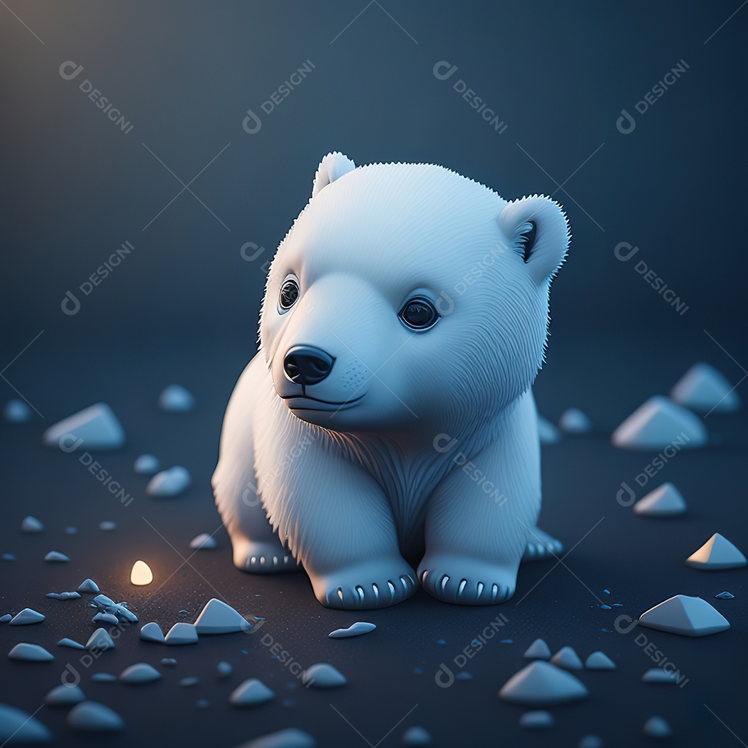Imagem realista de urso polar