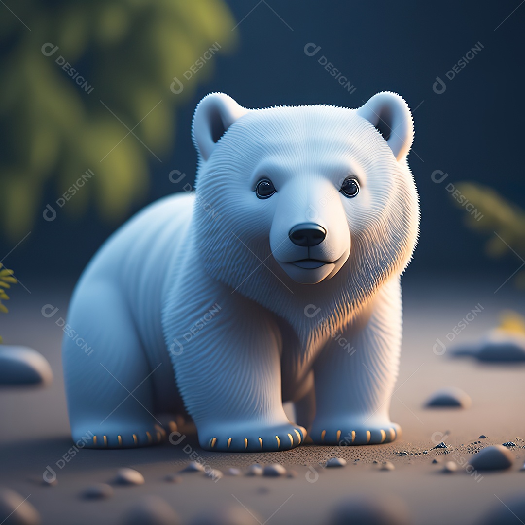 Imagem realista de urso polar